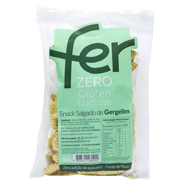 Snack De Gergelim S/ Glúten 100g Fernandes