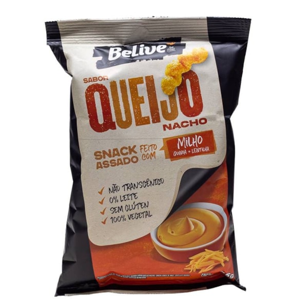 Snack De Milho Sabor Queijo Nacho 35g Belive