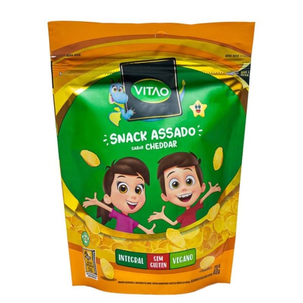 Snack Integral De Cheddar Kids 40g Vitao