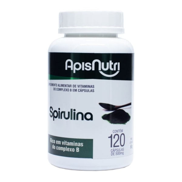 Spirulina 120 Cápsulas 500mg Apisnutri