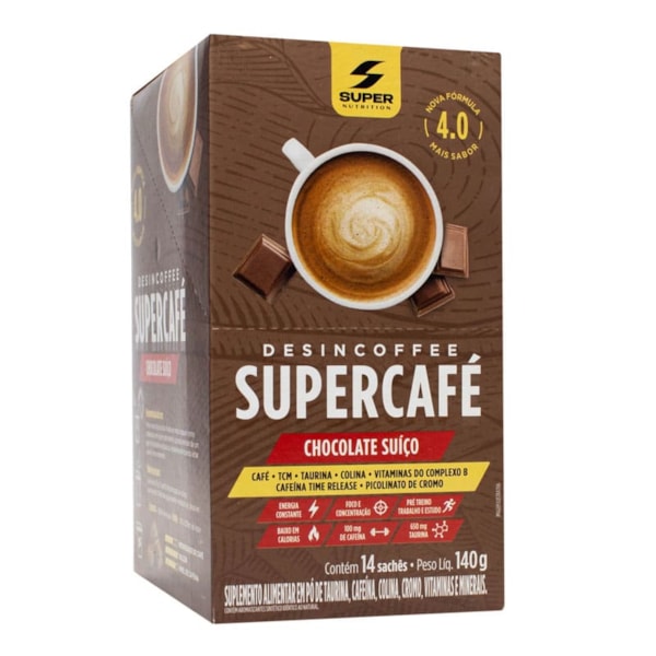 Stick Supercafé Sabor Chocolate Suíço Display 14X10g Desinchá