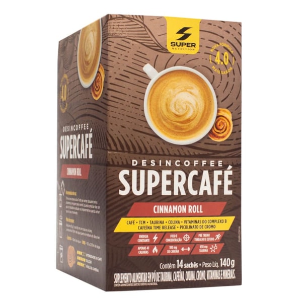 Stick Supercafé Sabor Cinnamon Roll Display 14X10g Desinchá
