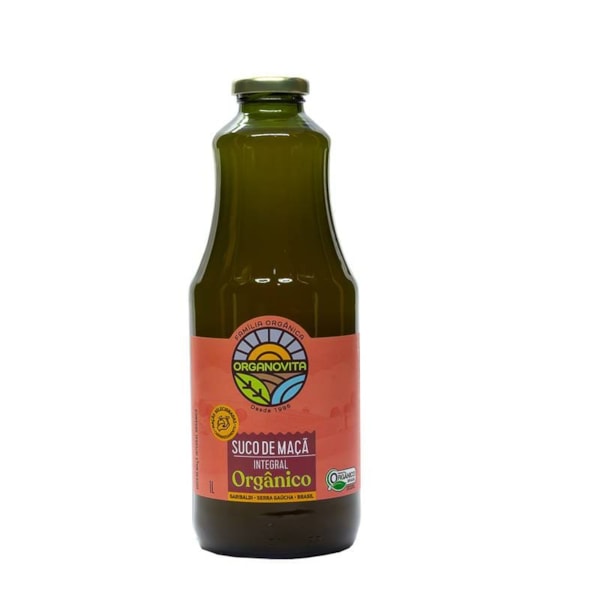 Suco De Maçã Integral Orgânico 1L Organovita