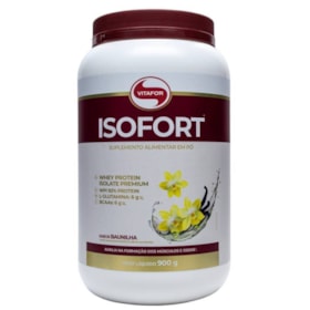 Suplemento Alimentar Whey Protein Isolate Sabor Baunilha Isofort 900g Pote Vitafor