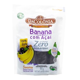 Tablete de Banana c/ Açaí Zero Açúcar Dacolonia 150g