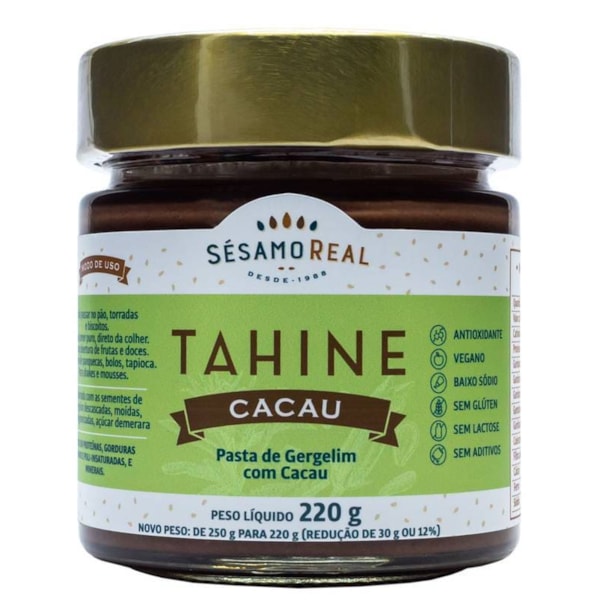 Tahine Com Cacau 220g Sésamo Real