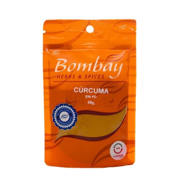 Tempero Curcuma em Pó 40g Pouch Bombay