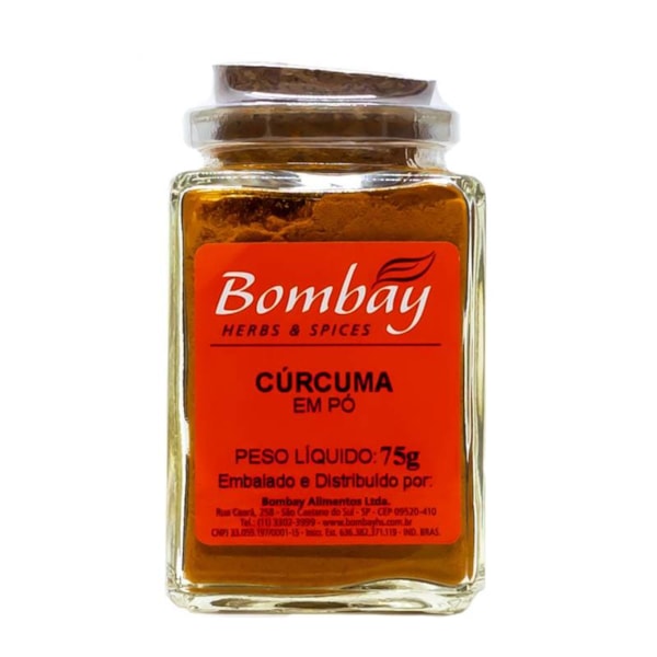 Tempero Curcuma em Pó 75g Bombay