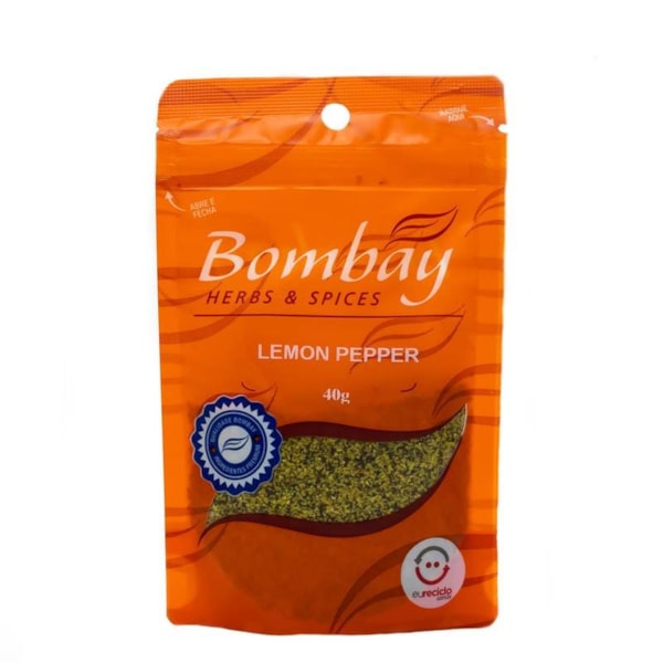 Tempero Lemon Pepper 40g Pouch Bombay