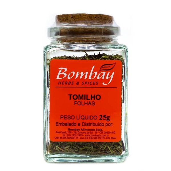 Tomilho Folhas Vidro 25g Bombay