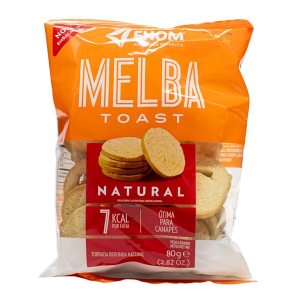 Torrada Melba Toast Natural 80g Fhom