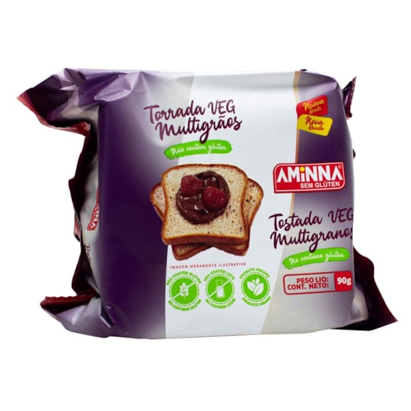 Torrada SG Multigrãos 90g – Aminna