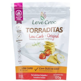 Torraditas Sem Glúten Low Carb Sabor Original 120g Leve Crock