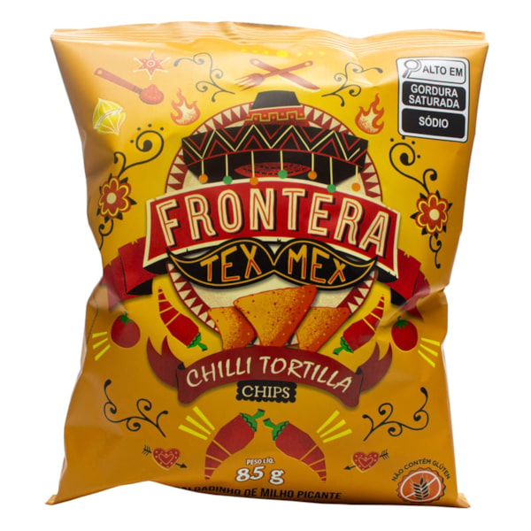 Tortilla Chips Picante S/ Glúten Tex-Mex 85g Frontera