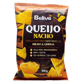 Tortilla Chips Sabor Queijo Nacho 50g Belive