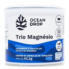 Trio Magnésio 60 Cápsulas 43,2g Ocean Drop