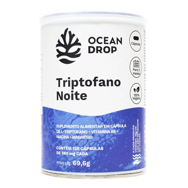 Triptofano Noite 120Caps 580mg Ocean Drop