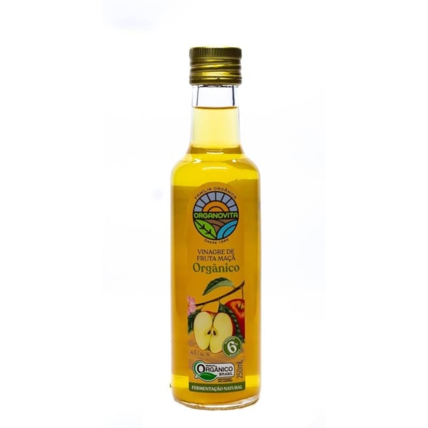 Vinagre de Fruta de Maçã Orgânico 250ml Organovita