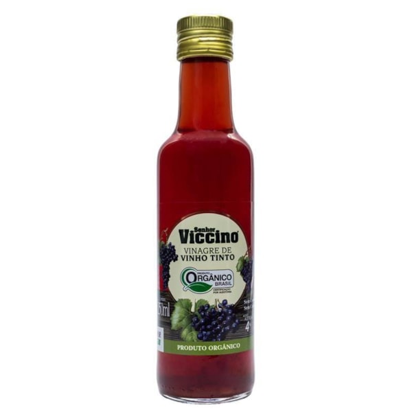 Vinagre de Vinho Tinto Orgânico 250ml Senhor Viccino