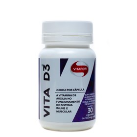 Vita D3 30 Caps de 500mg Vitafor