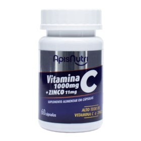 Vitamina C + Zinco 60 Cápsulas 1100mg Apisnutri