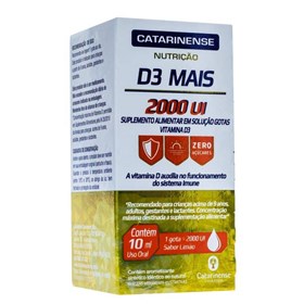 Vitamina D3 Mais 2.000 Ui Sabor Limão 10 Ml Catarinense Pharma