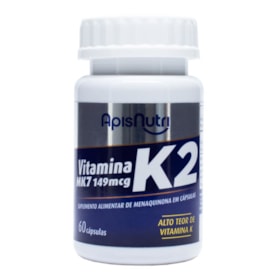 Vitamina Mk7 149mg K2 60 Cápsulas 300mg Apisnutri