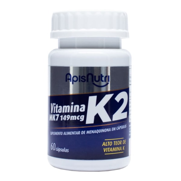 Vitamina Mk7 149mg K2 60 Cápsulas 300mg Apisnutri