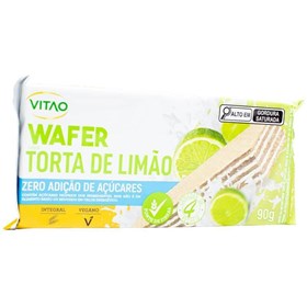 Wafer Integral Sabor Torta de Limão Zero Açúcar Vegano 90g Vitao
