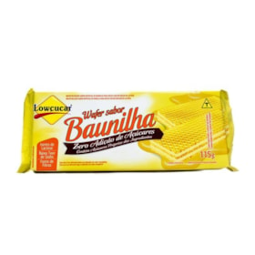 Wafer Recheado sabor Baunilha Zero Adição de Açúcar 115g Lowçucar