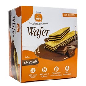 Wafer Sabor Chocolate Belfar Sem Glúten Display 10x50g Olvebra