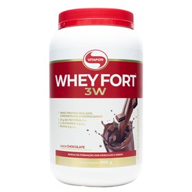 Whey Fort 3W Sabor Chocolate Pote 900g Vitafor